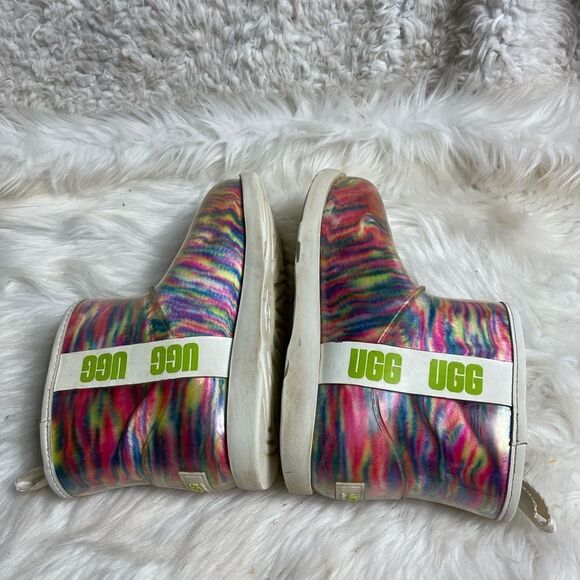 UGG Big Kids Classic Clear Mini Pixelate Boot Multi marble Color Boot girl SZ4.5 - Picture 5 of 9